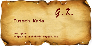 Gutsch Kada névjegykártya